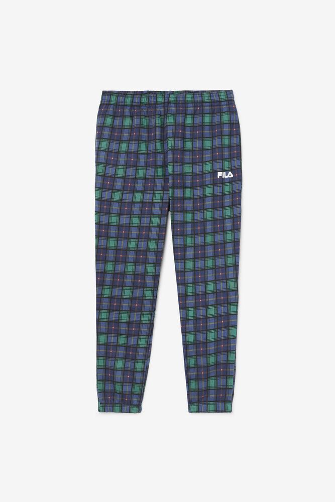 Fila Dorm Plaid Jogger Pants Navy - Mens - 08567SHAE